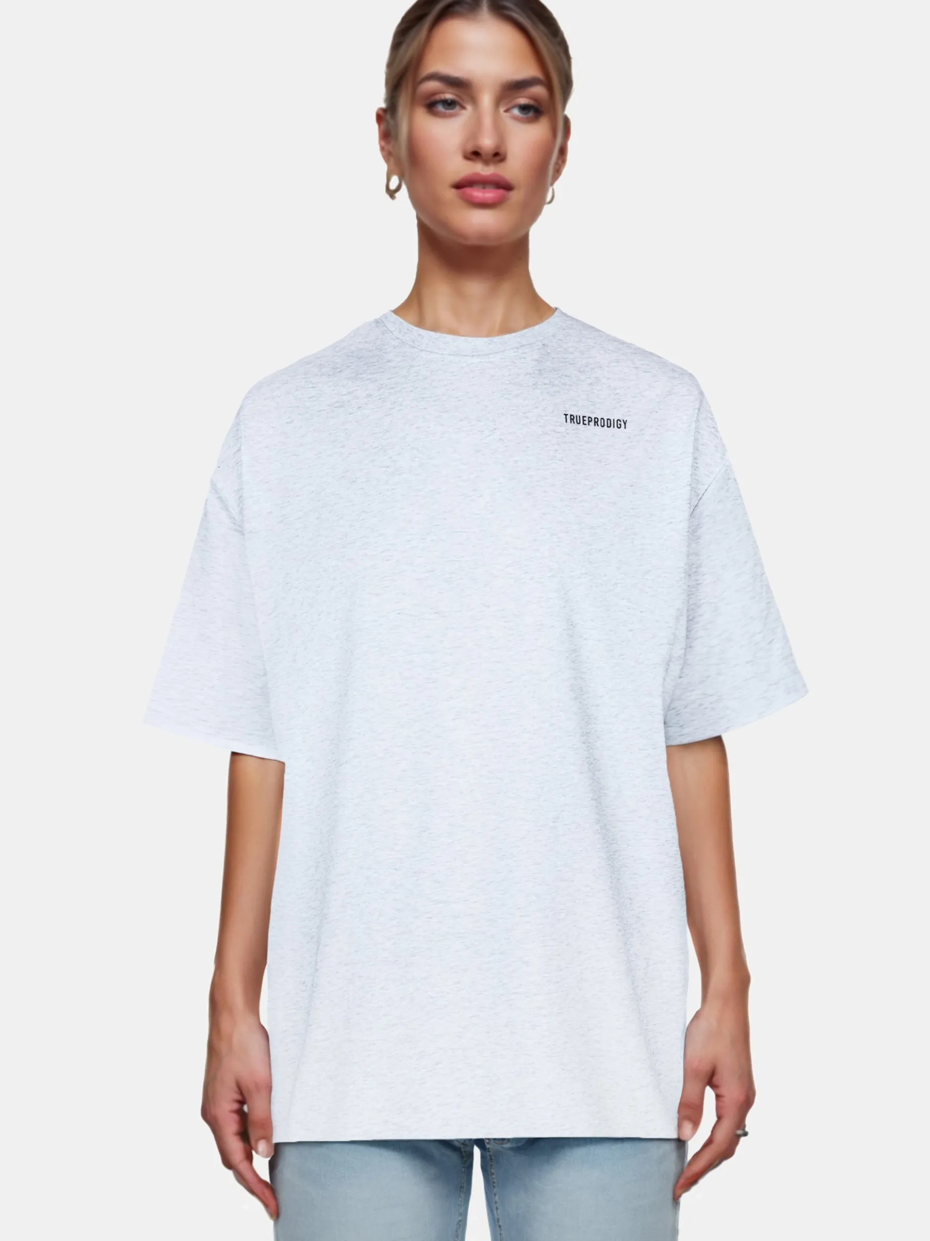 Trueprodigy Damen Oversize-Shirt - Lior F in hellgrau