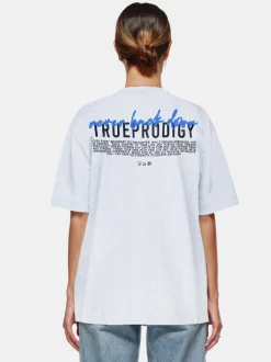 Trueprodigy Damen Oversize-Shirt - Lior F in hellgrau