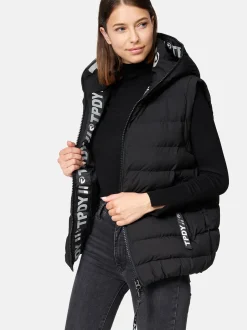 Trueprodigy Damen Steppweste - Matthew F in schwarz