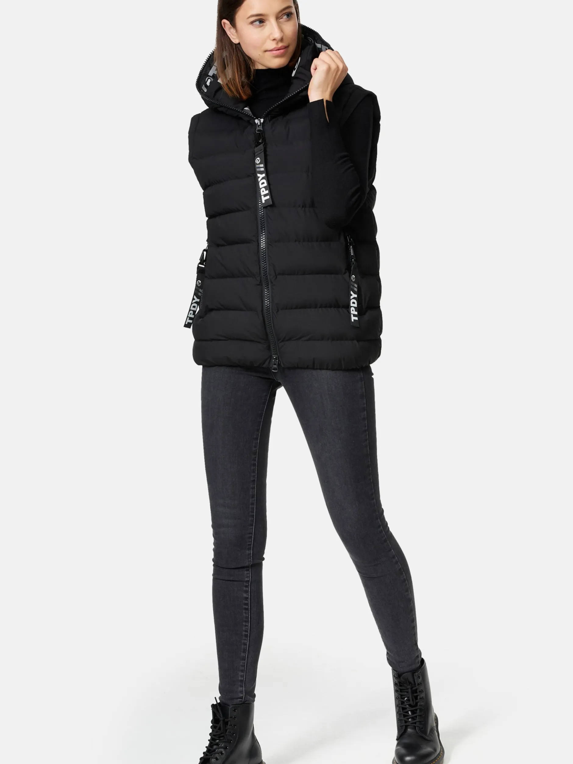 Trueprodigy Damen Steppweste - Matthew F in schwarz