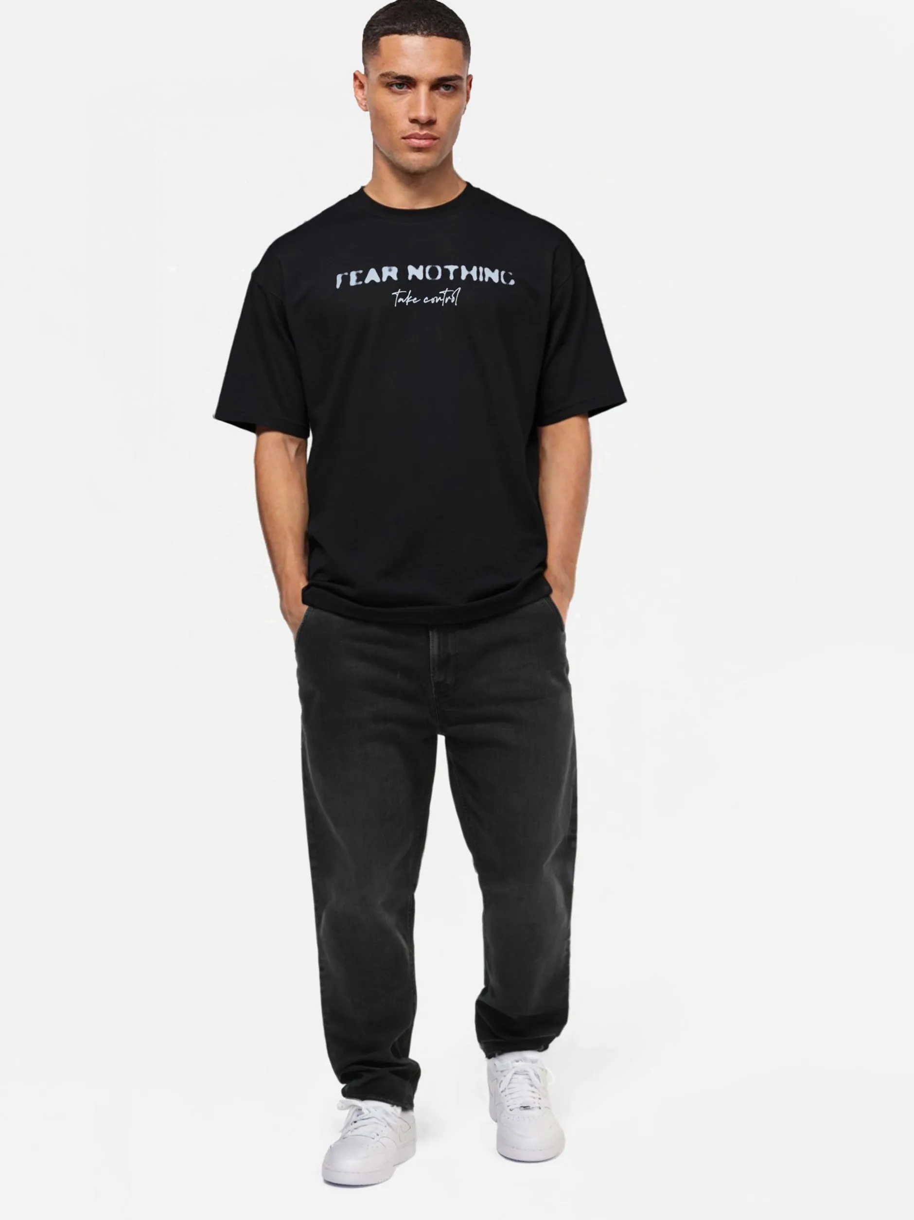 Trueprodigy Herren Oversize-Shirt - Noa in schwarz
