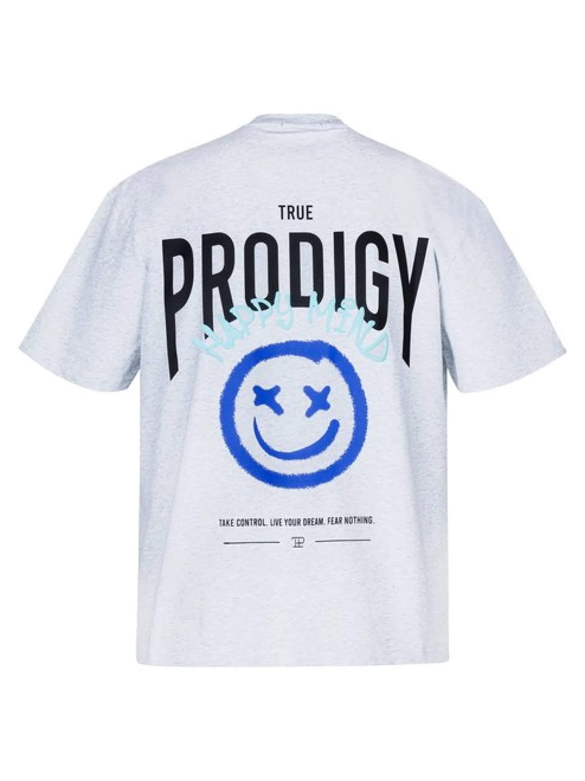 Trueprodigy Herren Oversize-Shirt - Hajin in hellgrau