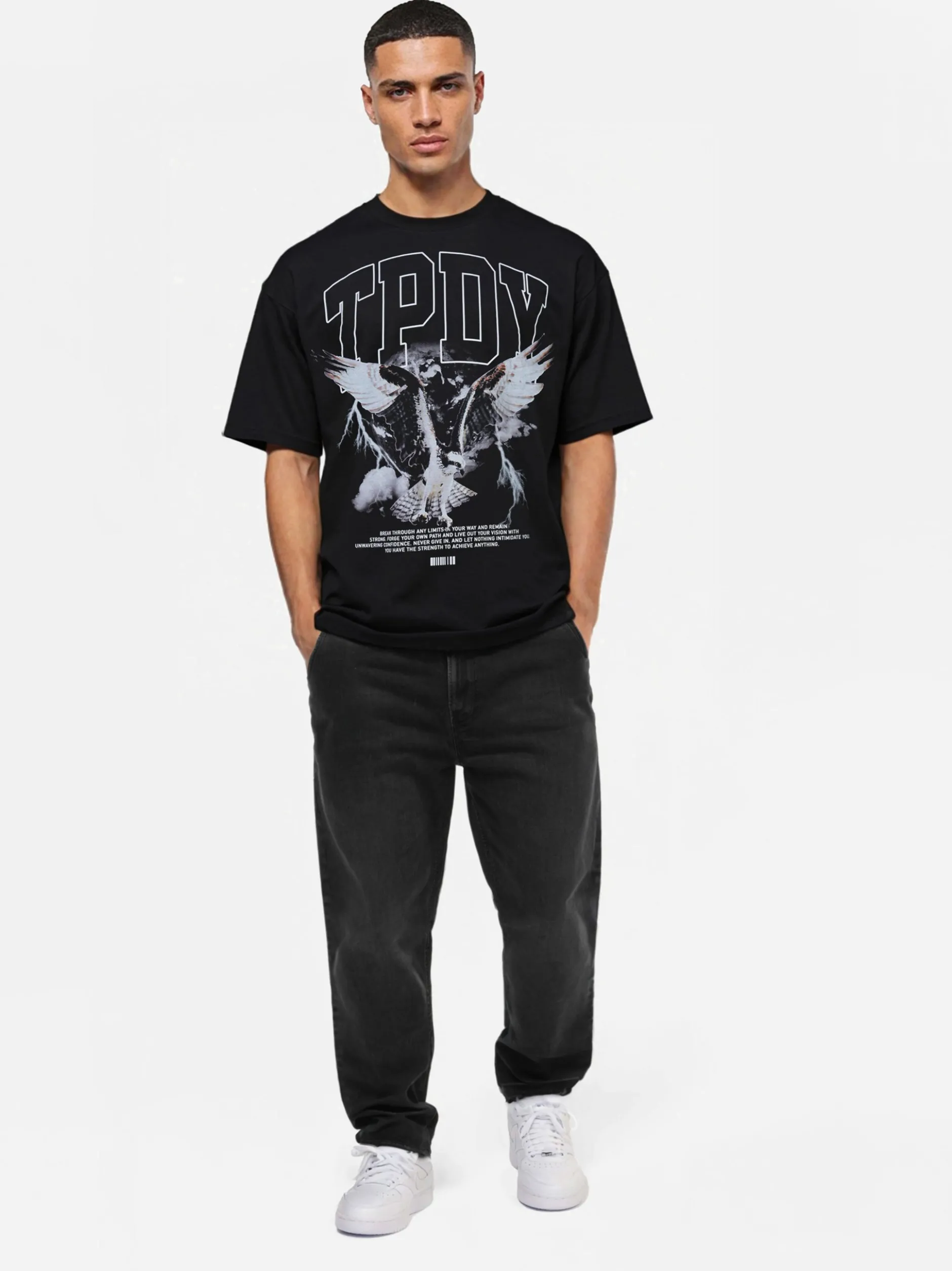 Trueprodigy Herren Oversize-Shirt - Yuki in schwarz