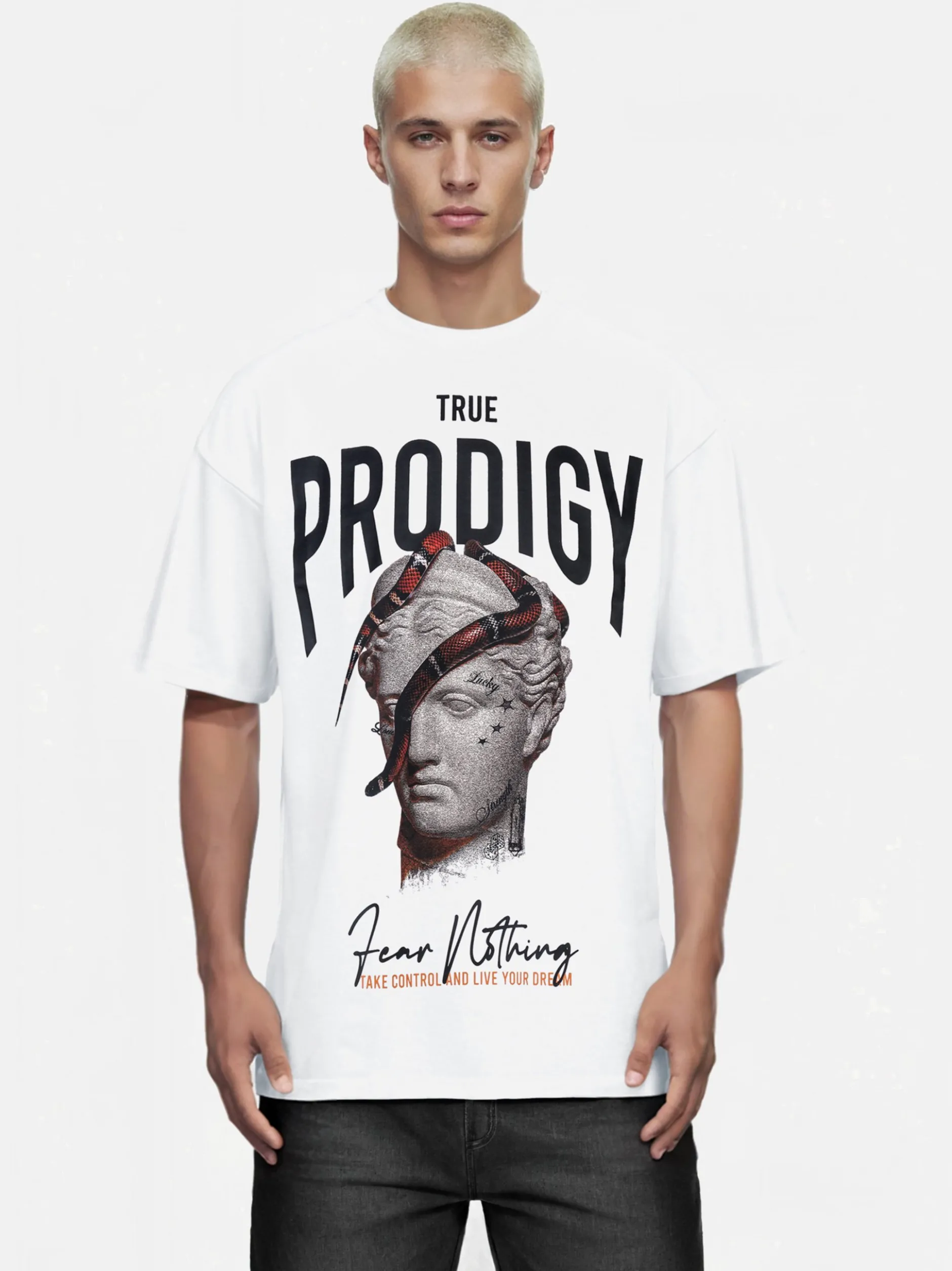 Trueprodigy Herren Oversize-Shirt - Jamie in weiß