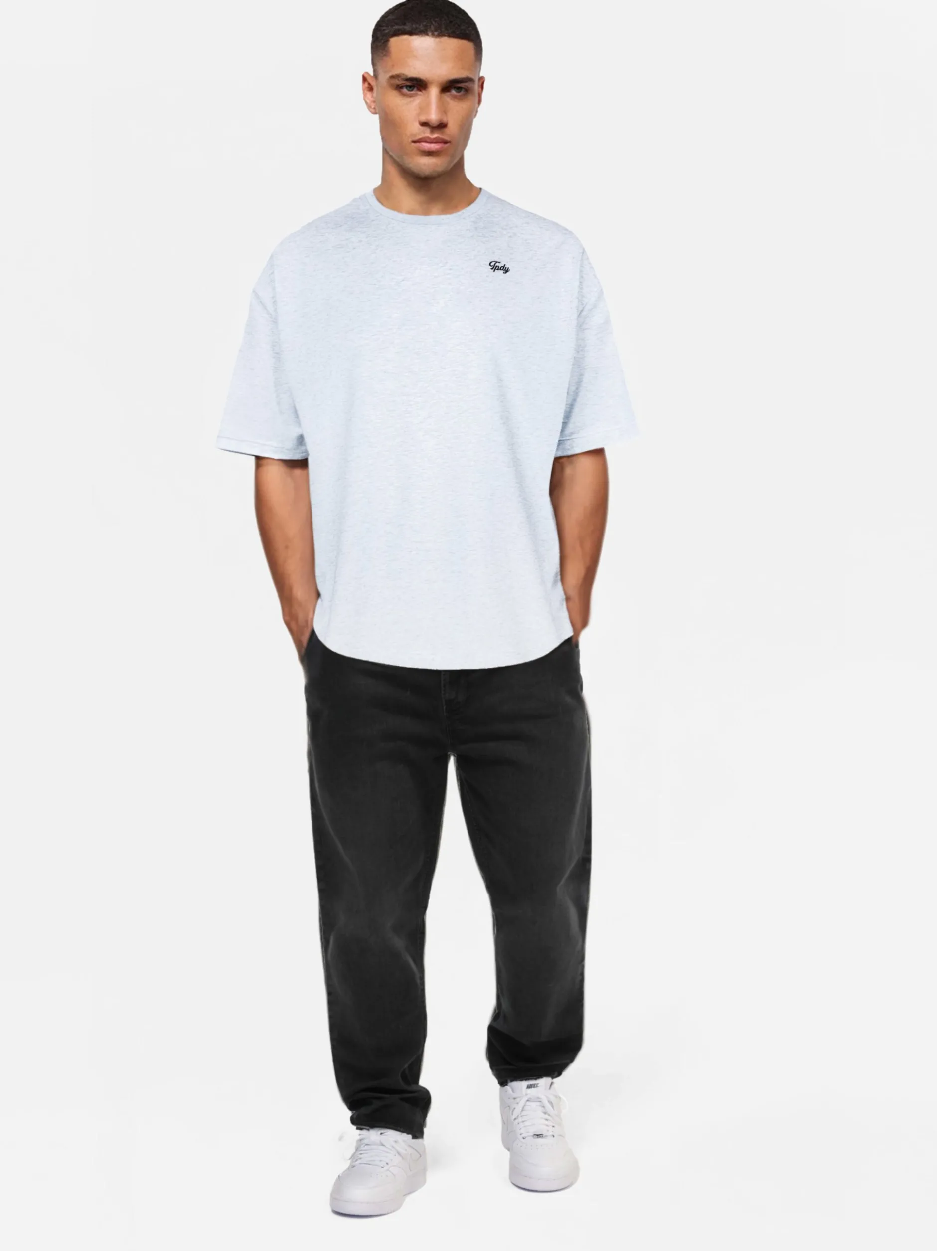 Trueprodigy Herren Oversize-Shirt - Nika in hellgrau