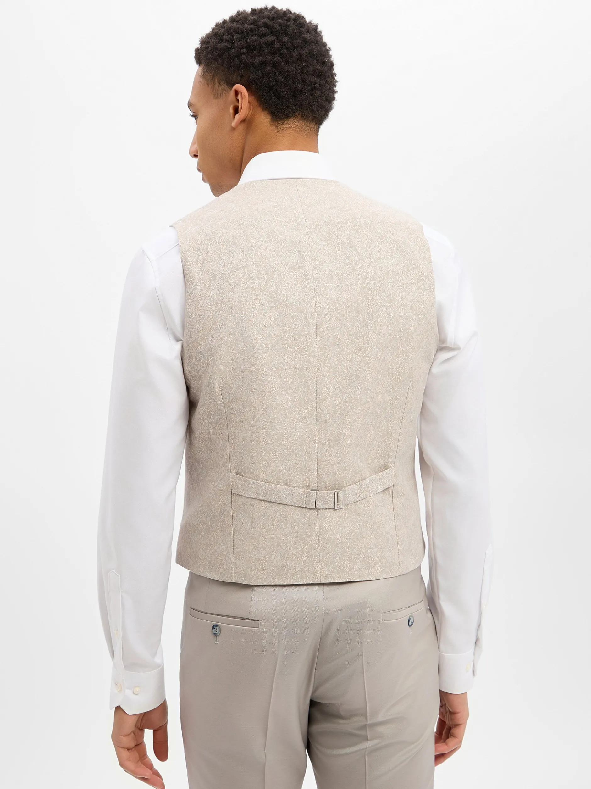 Tziacco Herren Baukasten-Weste in kitt beige