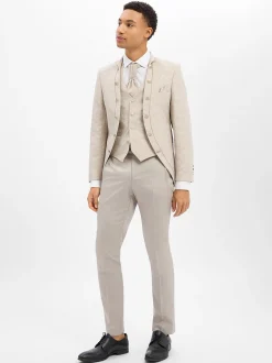 Tziacco Herren Baukasten-Weste in kitt beige