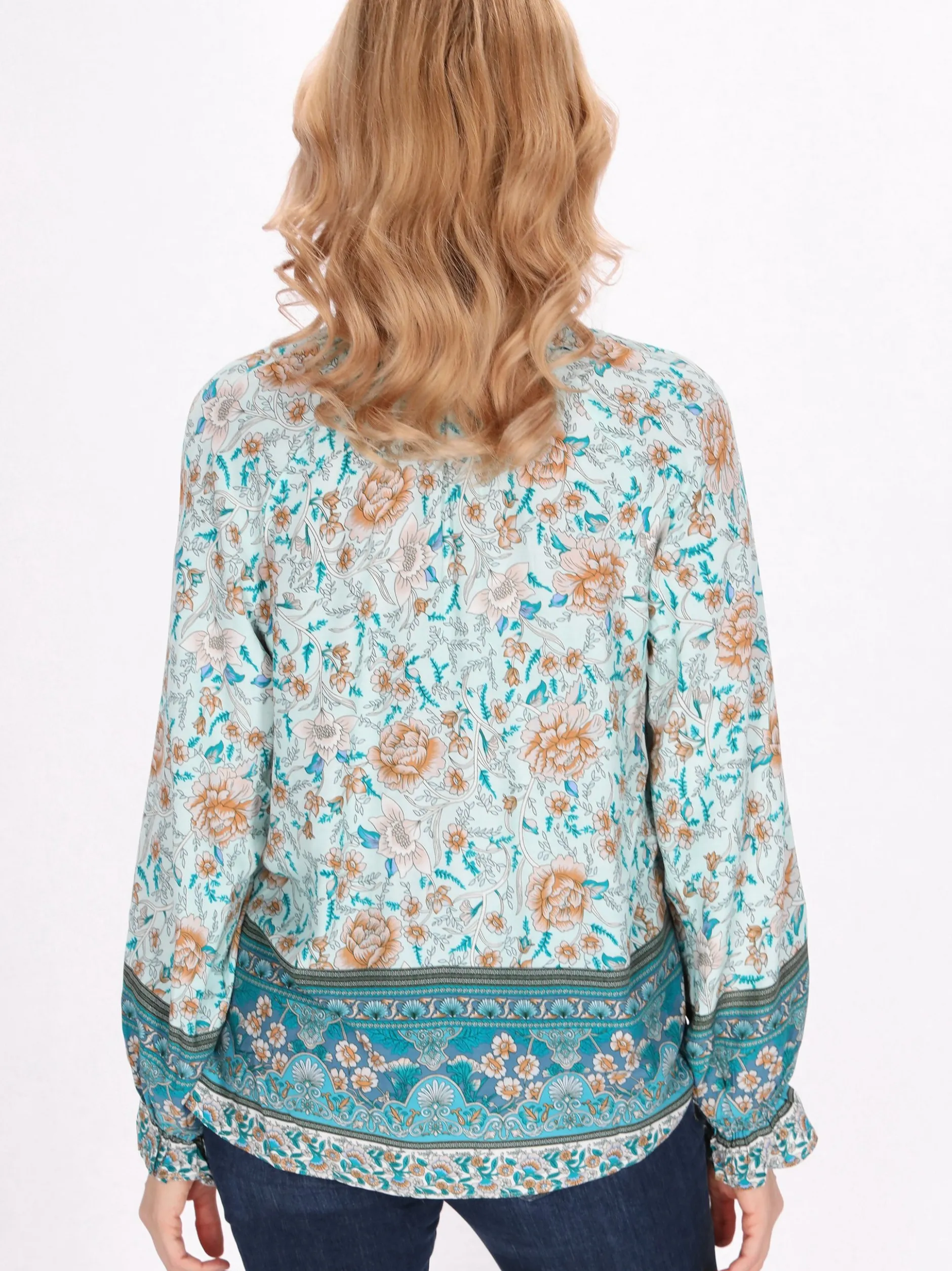 Usha Damen Bluse in aqua