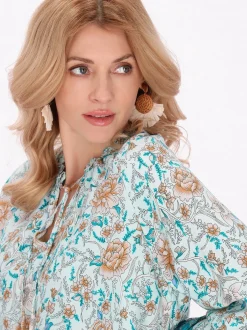Usha Damen Bluse in aqua
