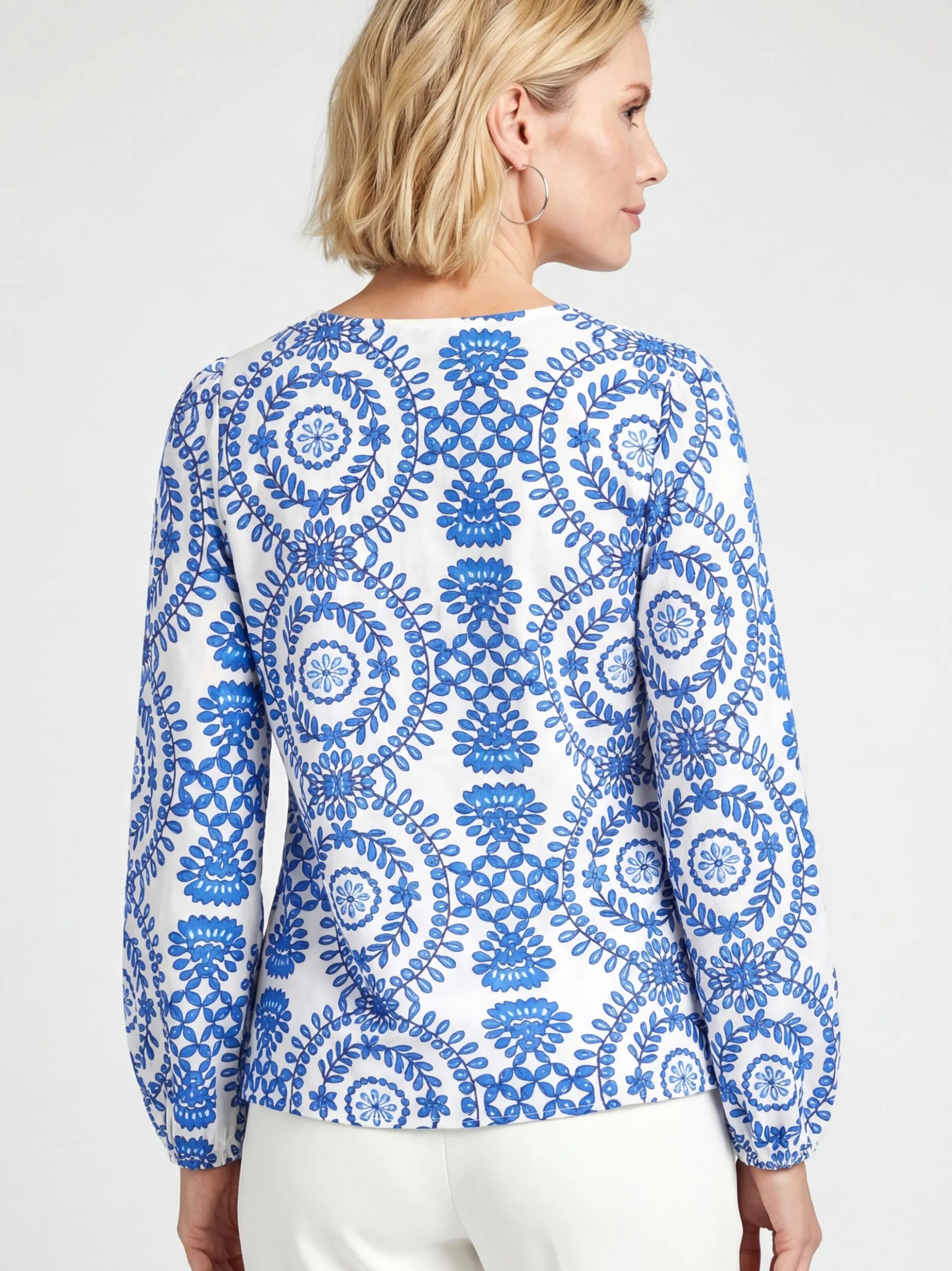 Usha Damen Bluse in blau