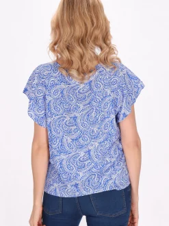 Usha Damen Bluse in blau