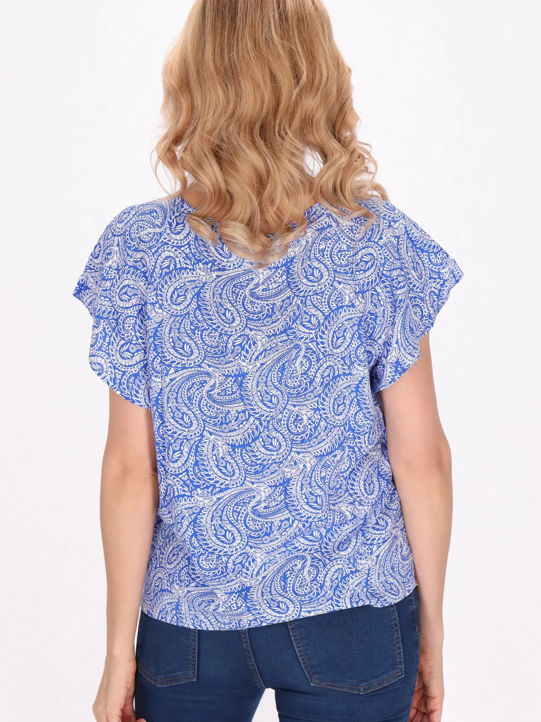Usha Damen Bluse in blau