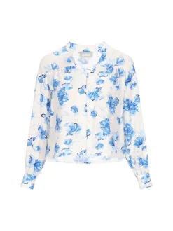 Usha Damen Bluse in blau