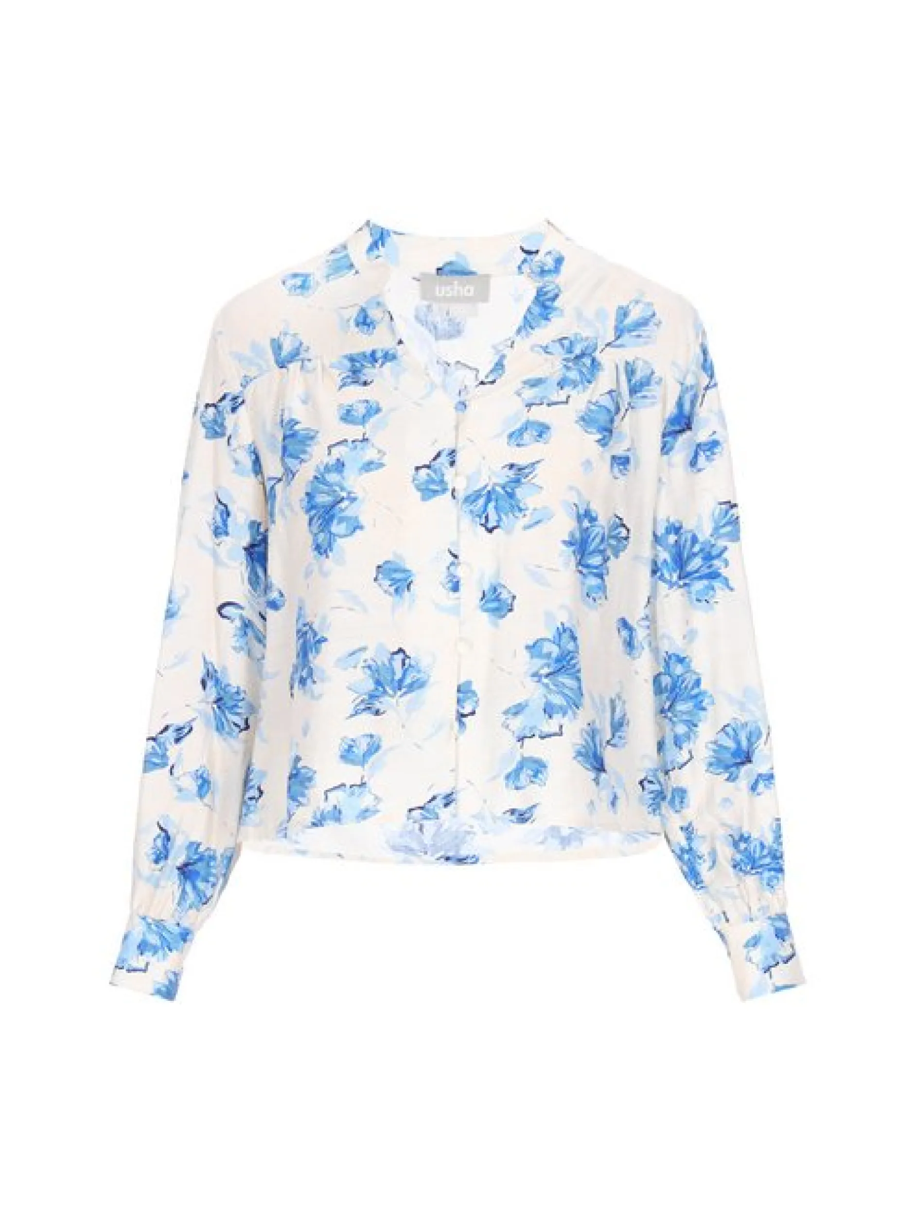 Usha Damen Bluse in blau
