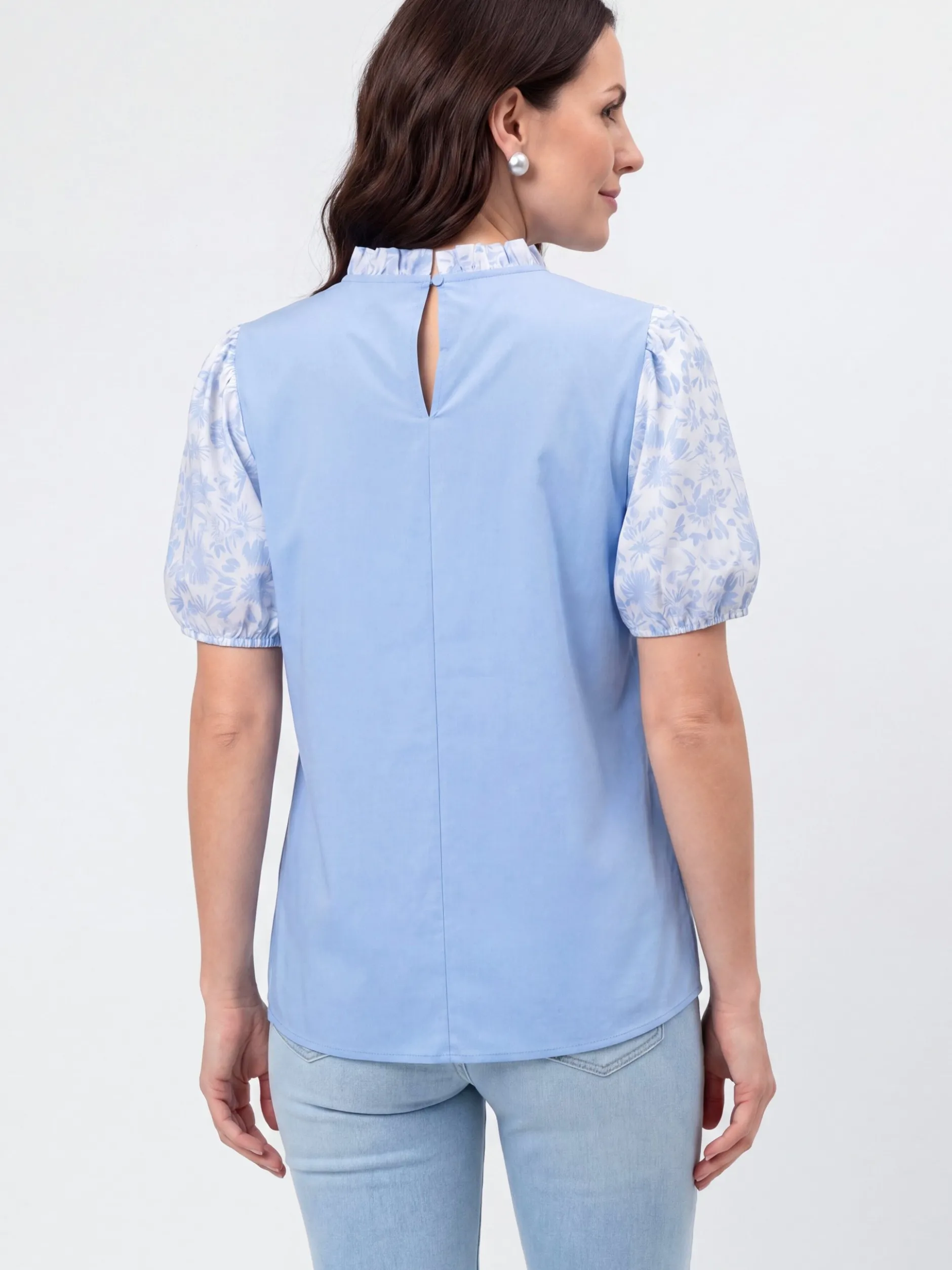 Usha Damen Bluse in blau
