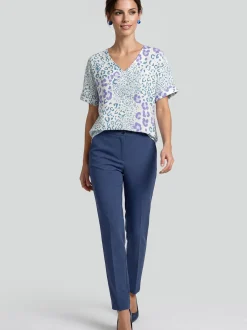 Usha Damen Bluse in blau