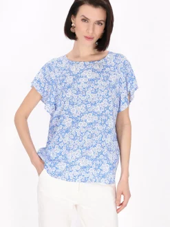 Usha Damen Bluse in blau