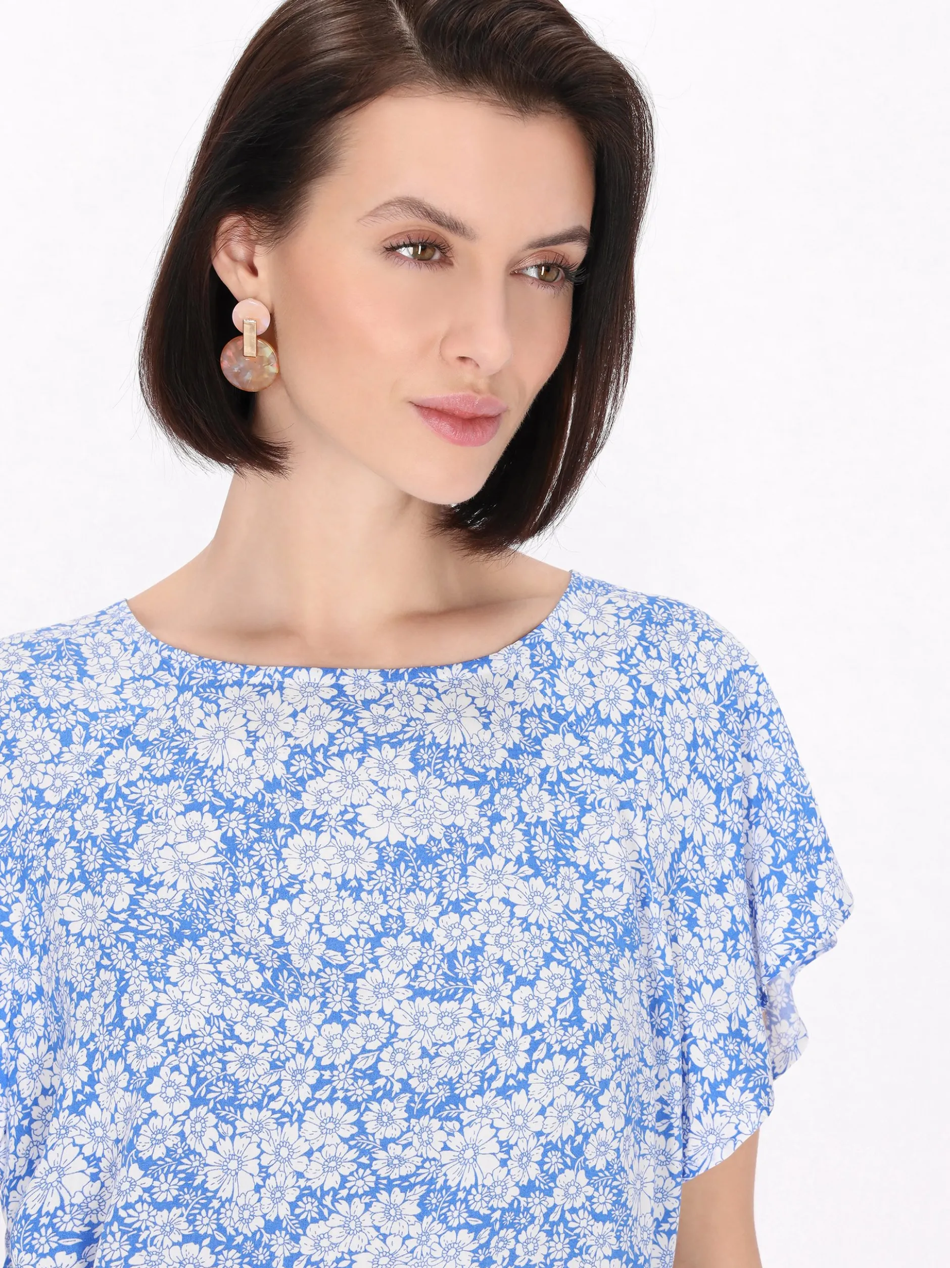 Usha Damen Bluse in blau