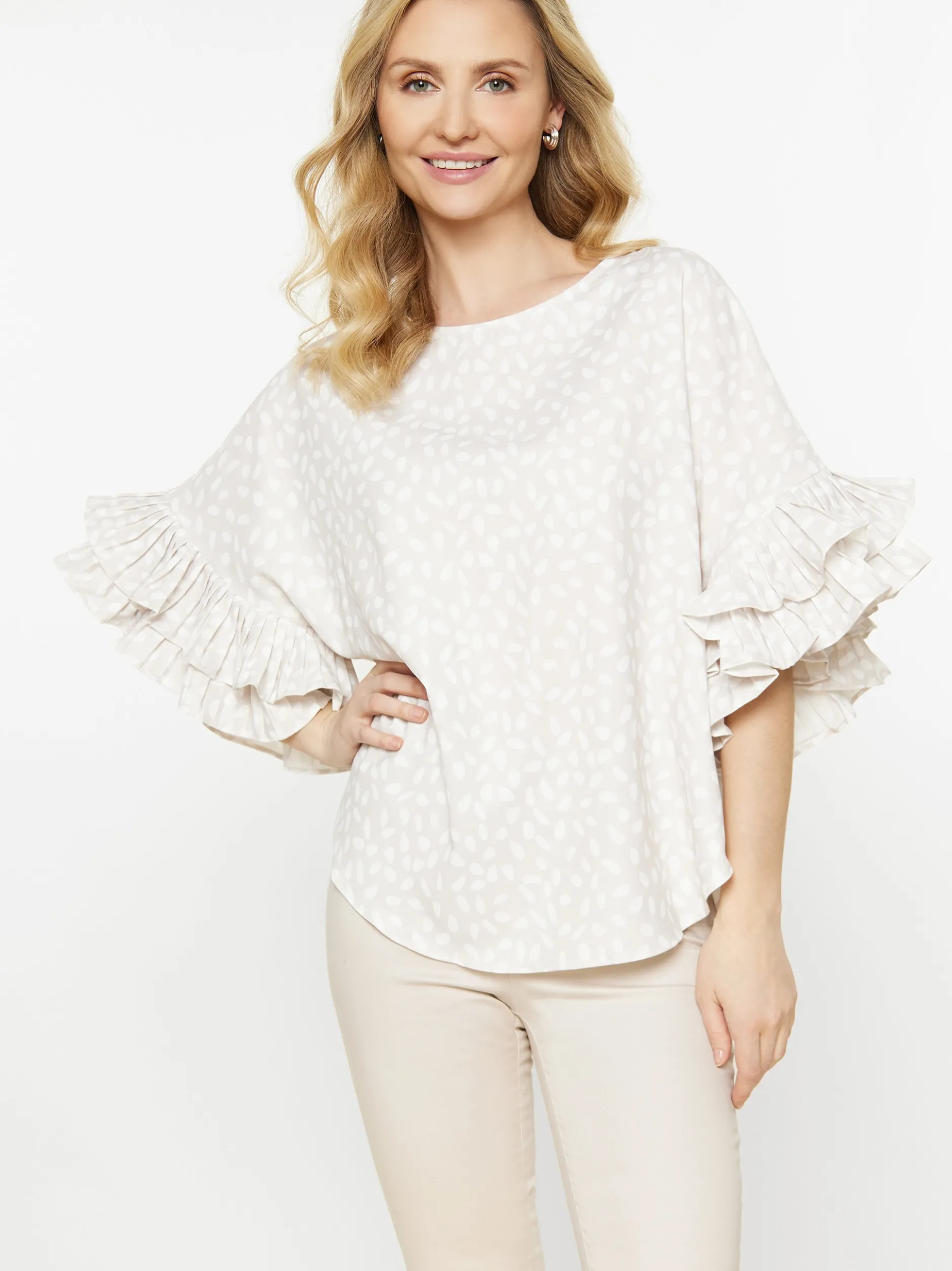 Usha Damen Bluse in braun