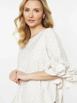 Usha Damen Bluse in braun
