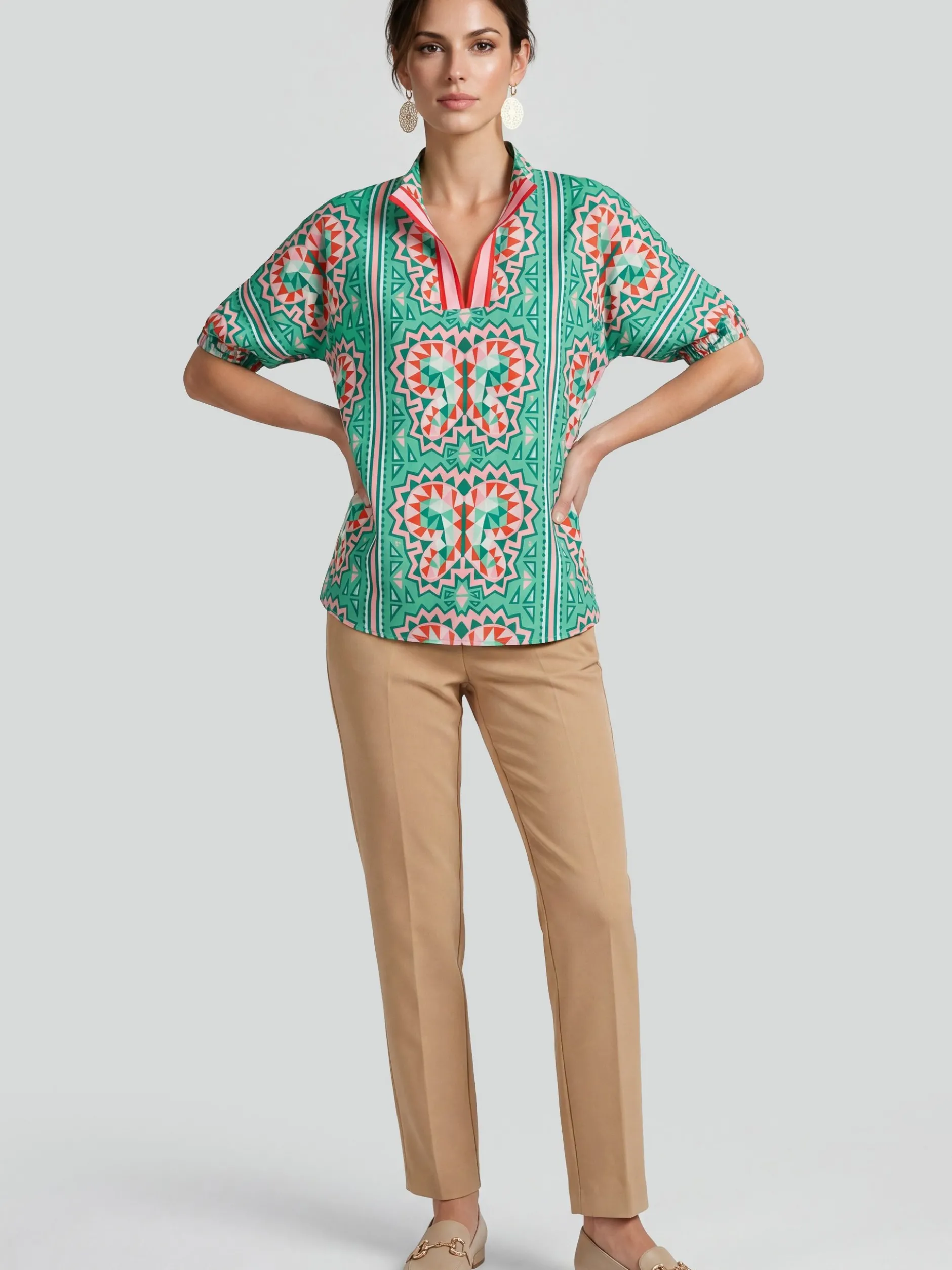 Usha Damen Bluse in grün