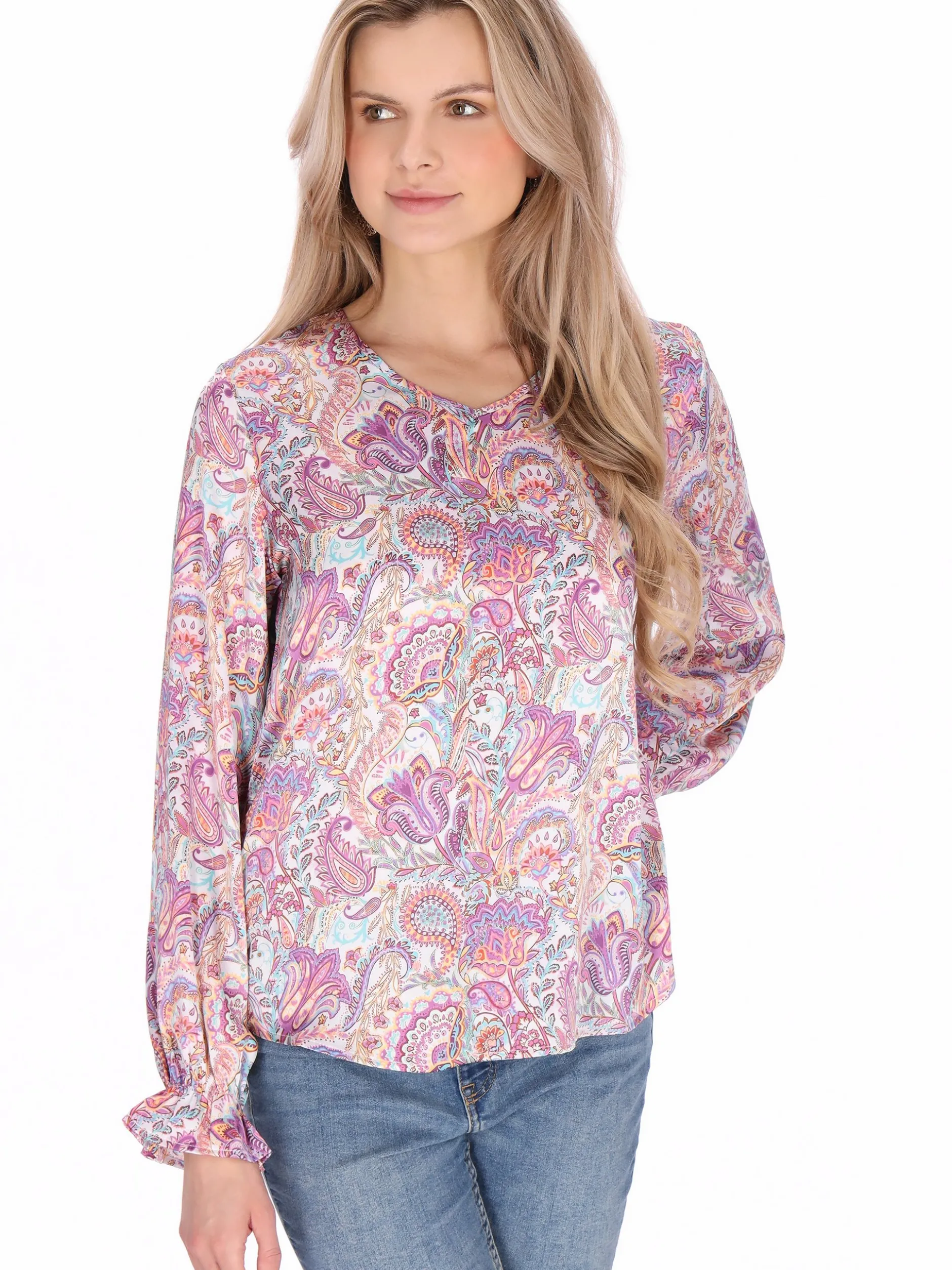Usha Damen Bluse in lila
