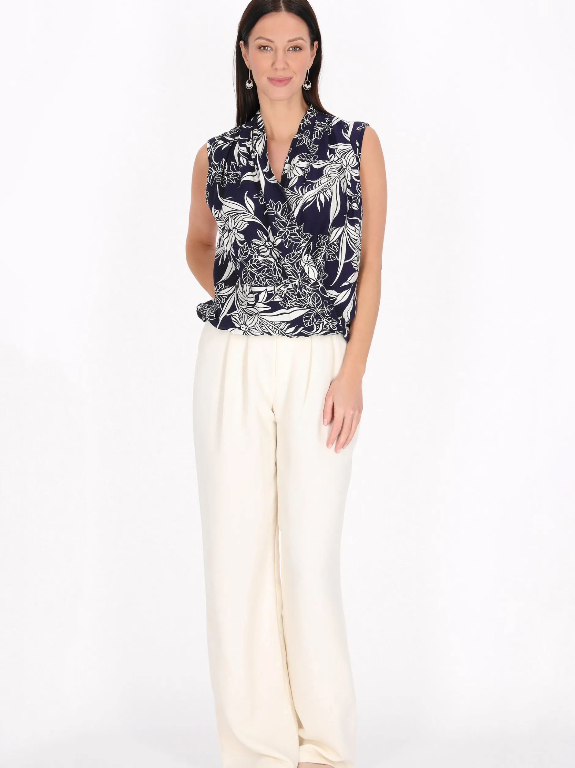 Usha Damen Bluse in marine