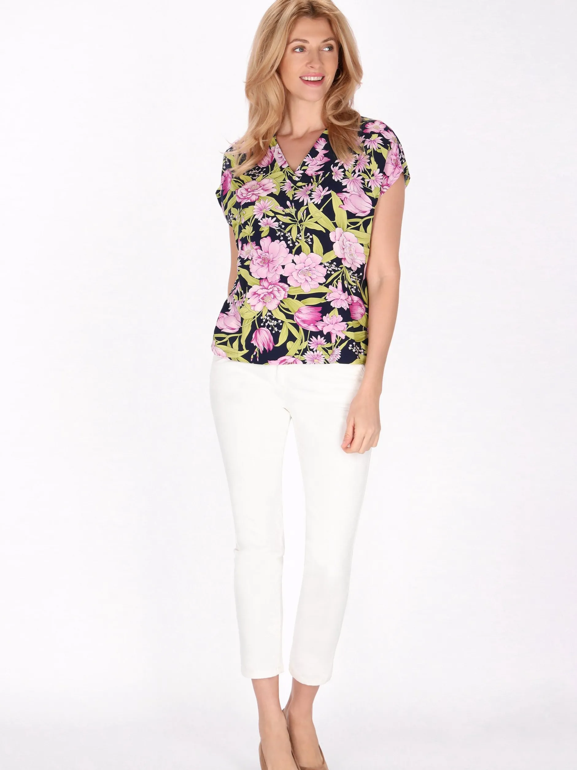 Usha Damen Bluse in marine