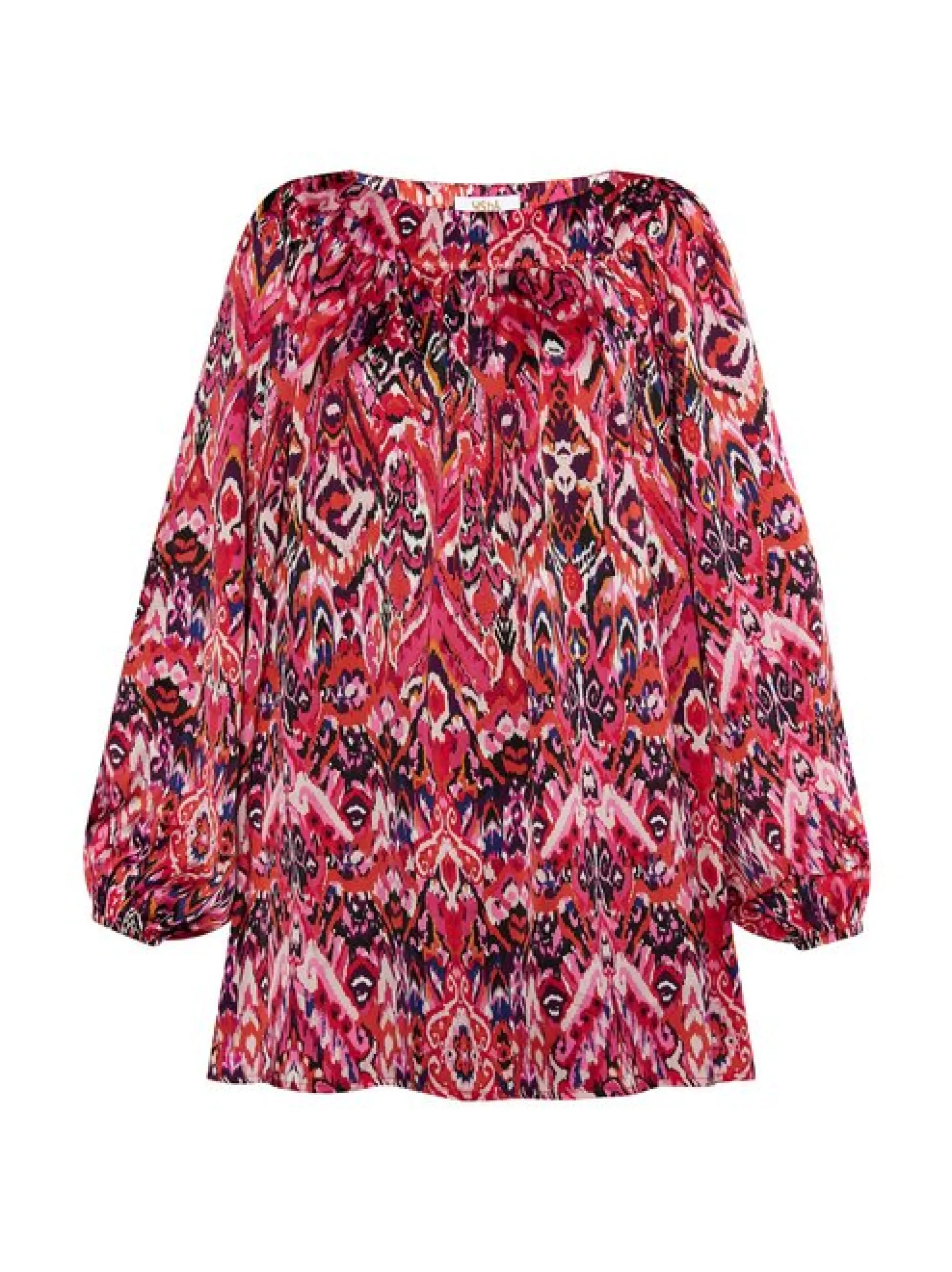 Usha Damen Bluse in mehrfarbig - Ausschnitt: U-Boot