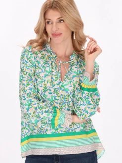 Usha Damen Bluse in mehrfarbig