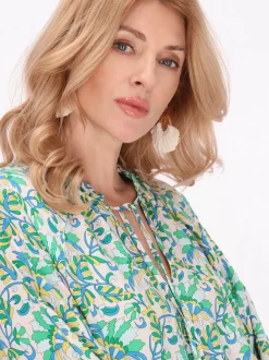 Usha Damen Bluse in mehrfarbig