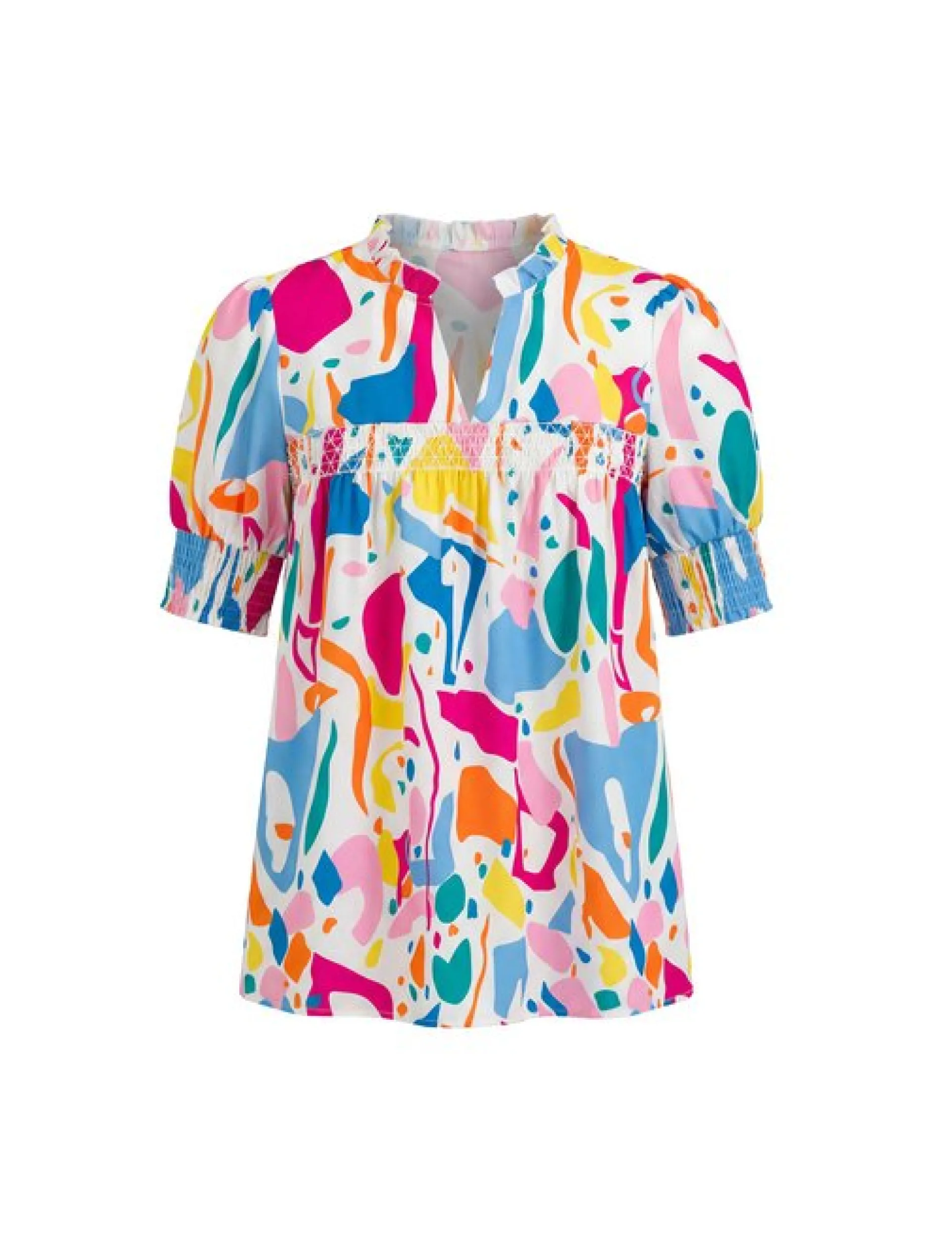 Usha Damen Bluse in mehrfarbig