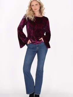 Usha Damen Bluse in mehrfarbig - Ausschnitt: Rundhals