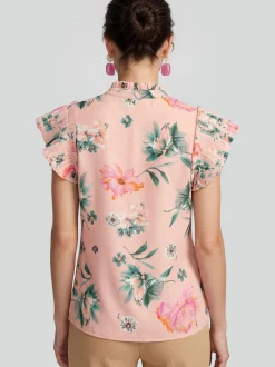 Usha Damen Bluse in mehrfarbig