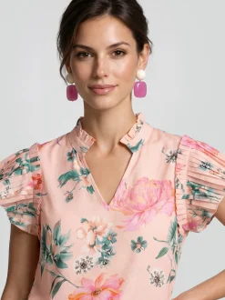 Usha Damen Bluse in mehrfarbig