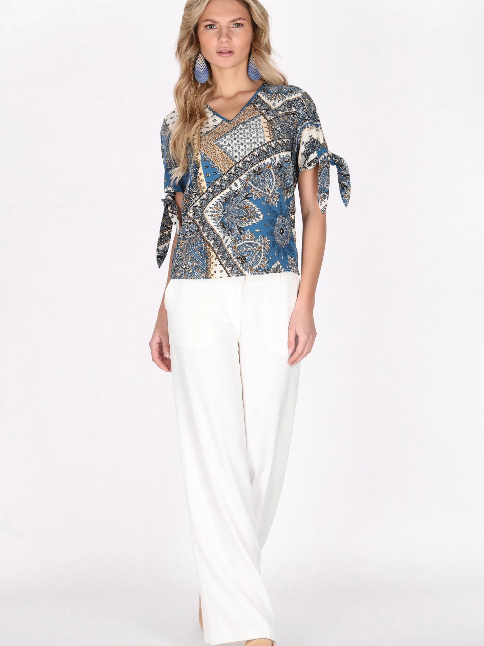Usha Damen Bluse in mehrfarbig
