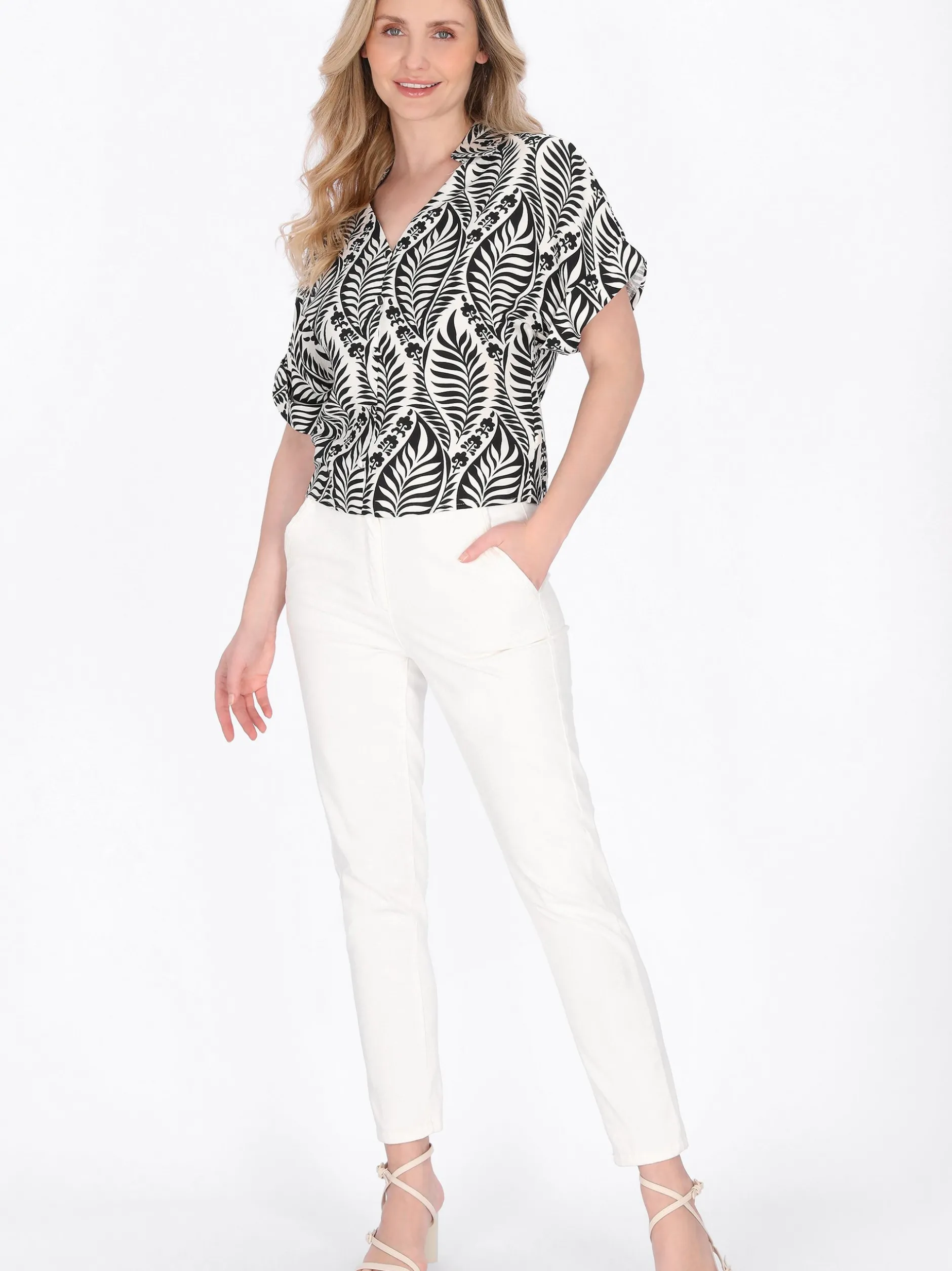 Usha Damen Bluse in schwarz