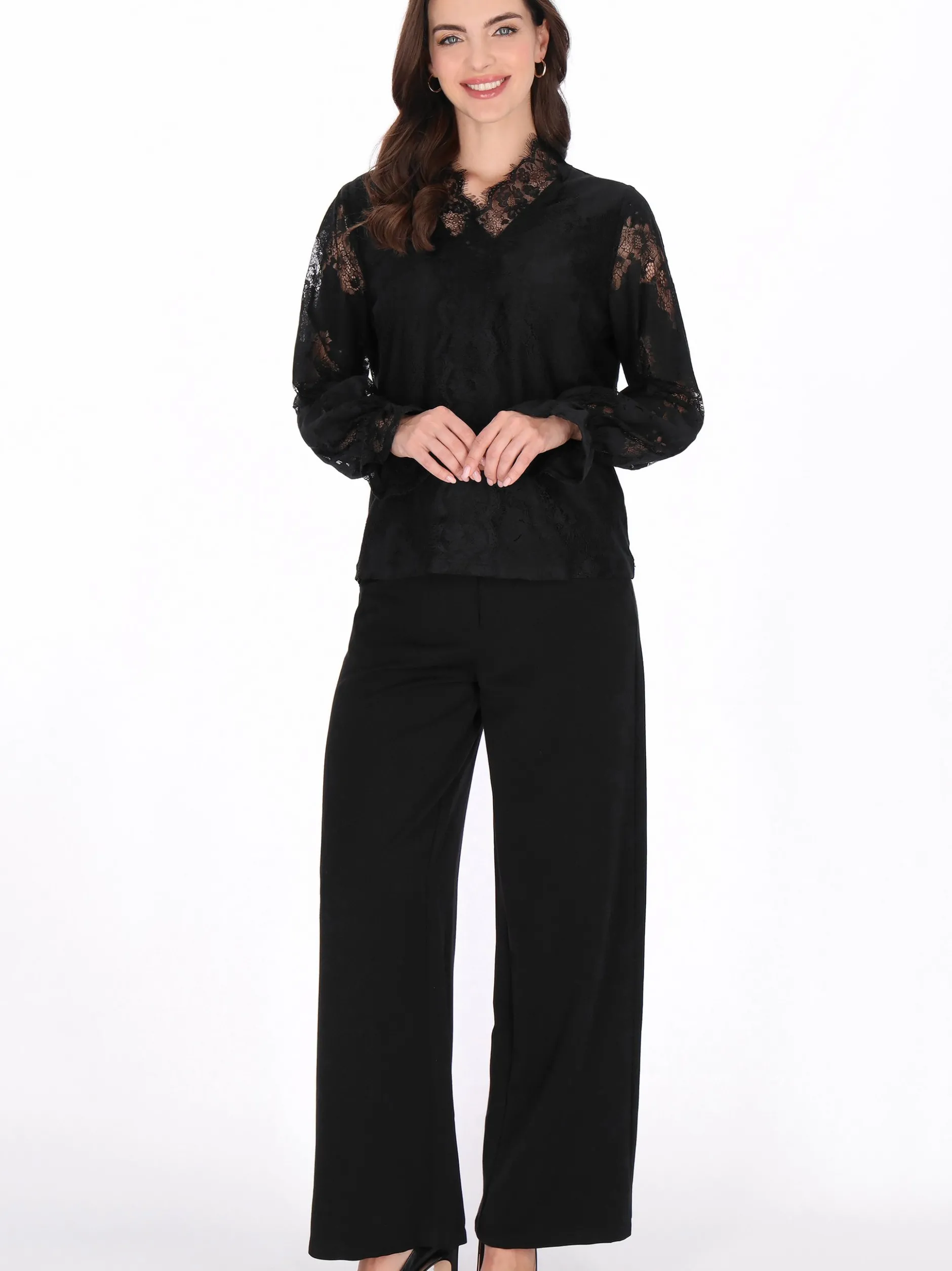 Usha Damen Bluse in schwarz