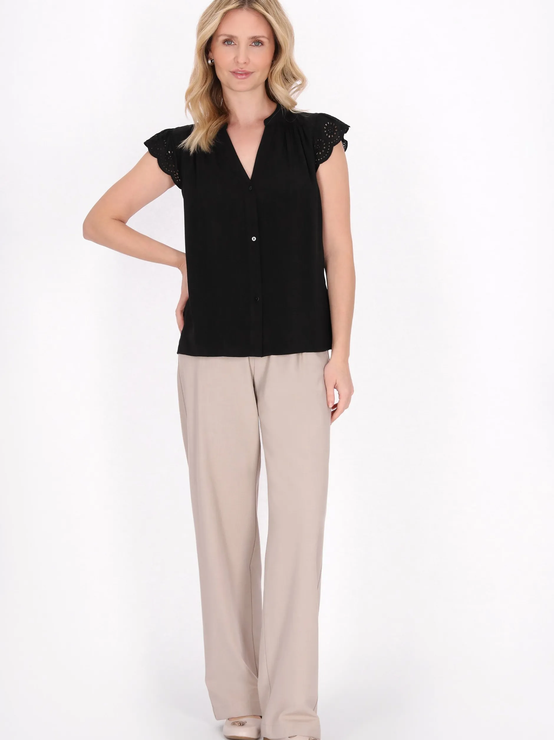 Usha Damen Bluse in schwarz