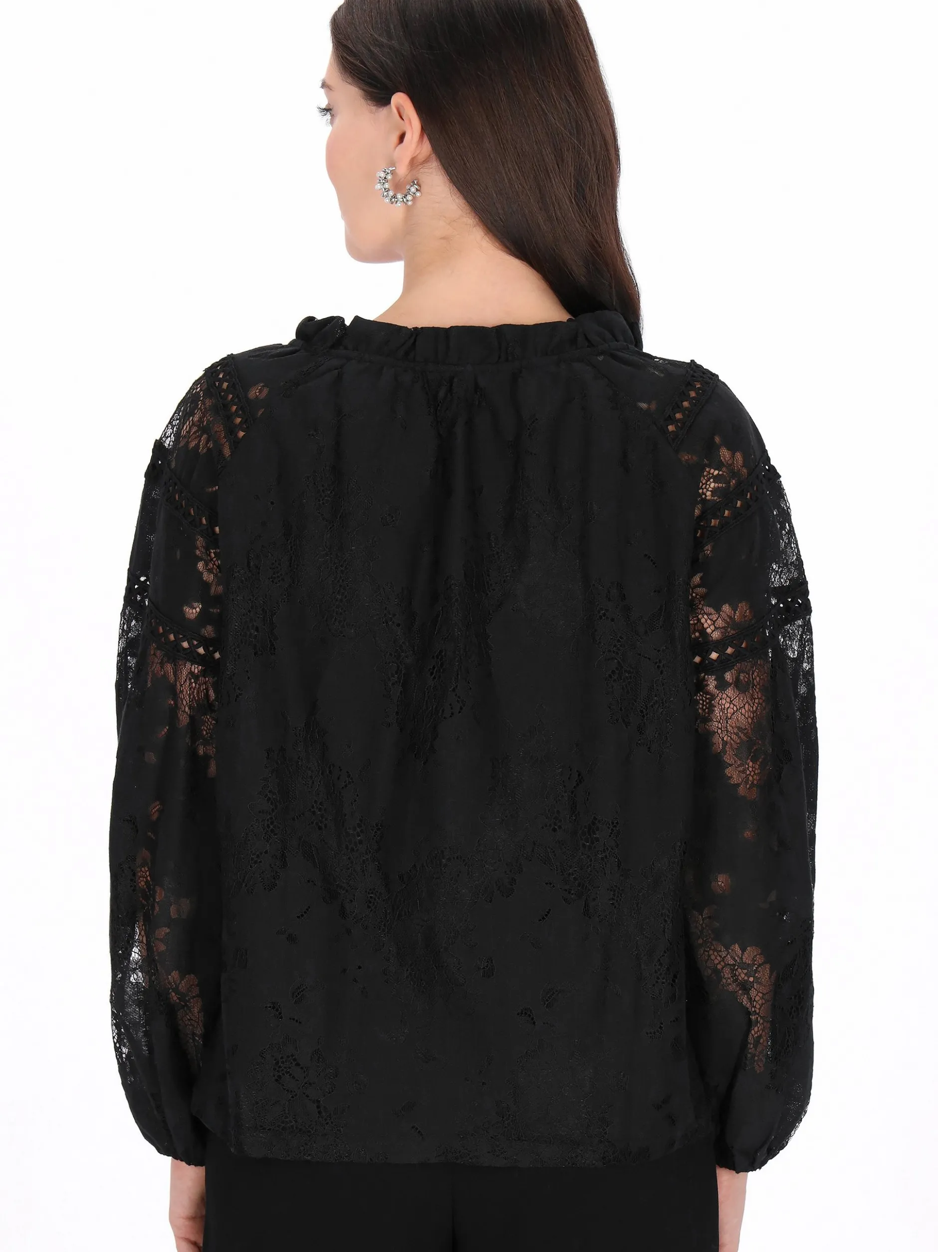 Usha Damen Bluse in schwarz