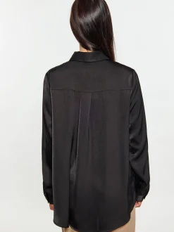 Usha Damen Bluse in schwarz - Ausschnitt: ohne Kragen