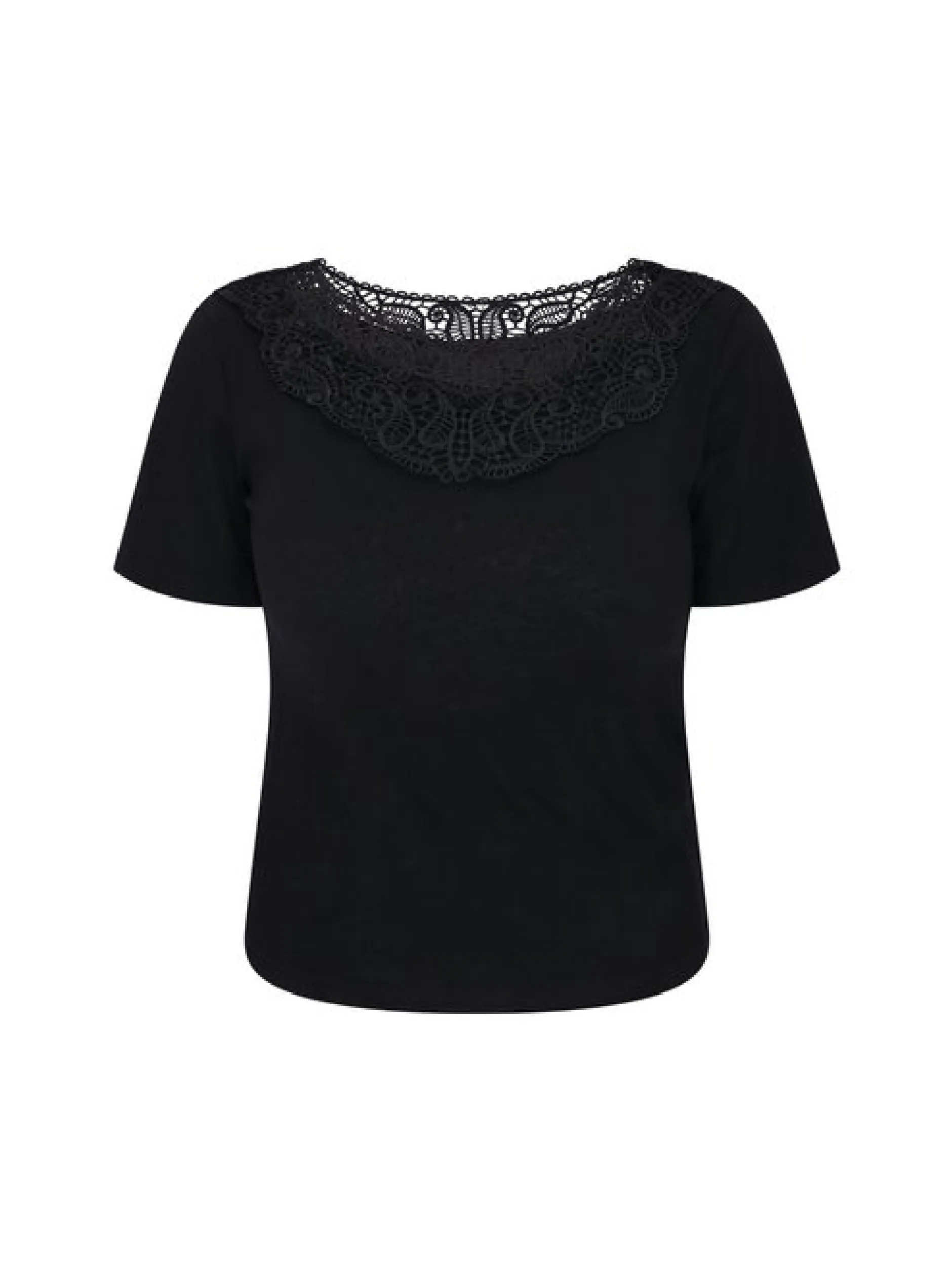 Usha Damen Bluse in schwarz - Ausschnitt: Rundhals
