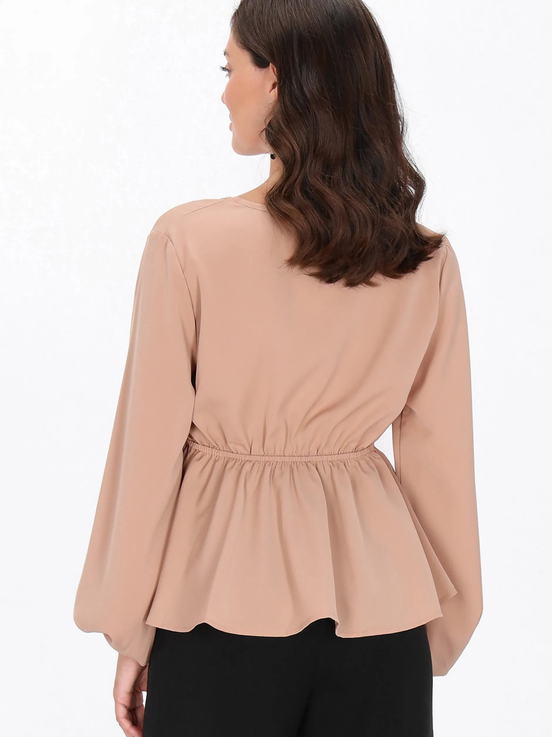 Usha Damen Bluse in taupe