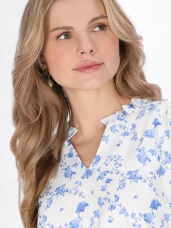 Usha Damen Bluse in weiß