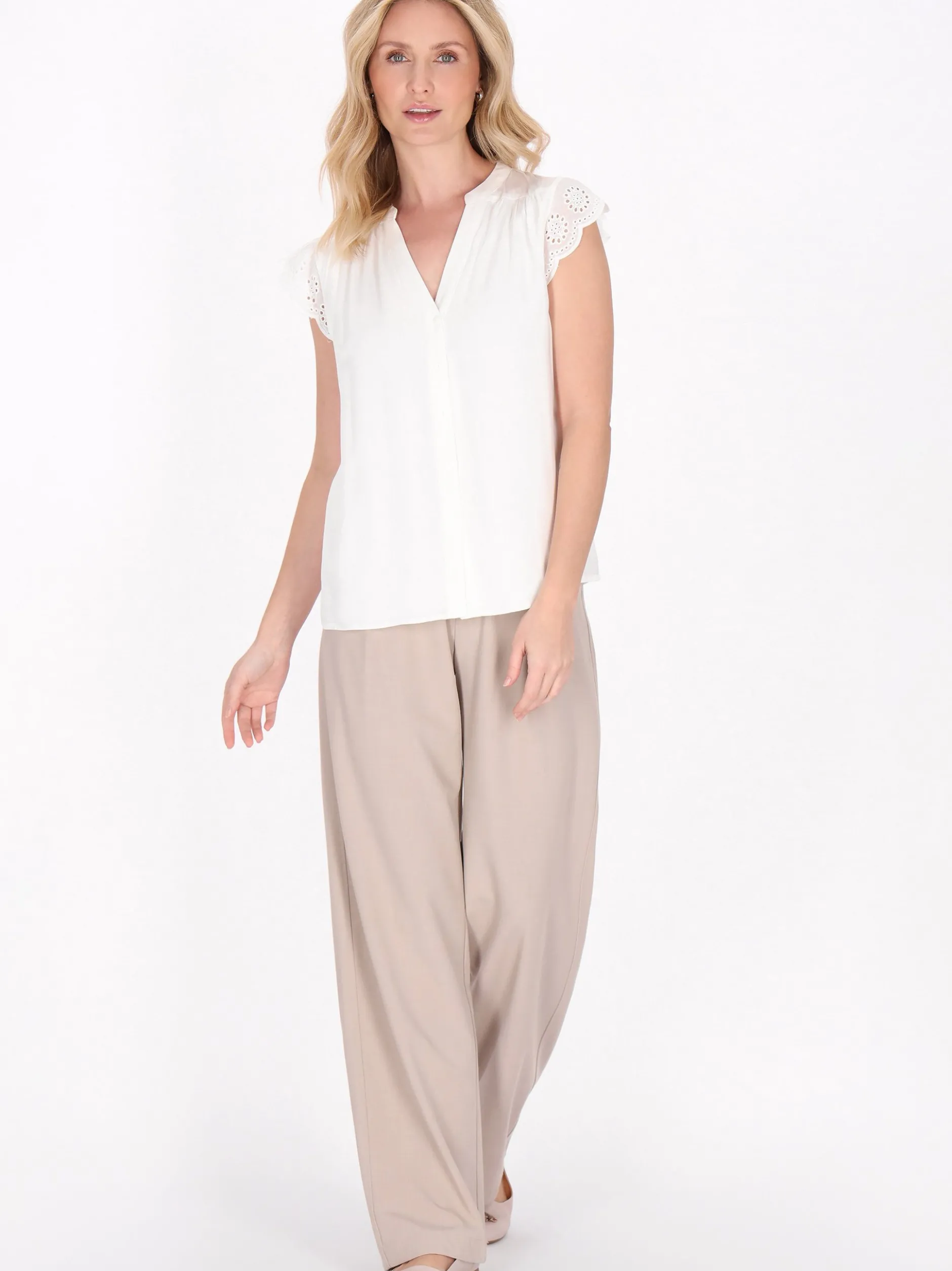 Usha Damen Bluse in weiß
