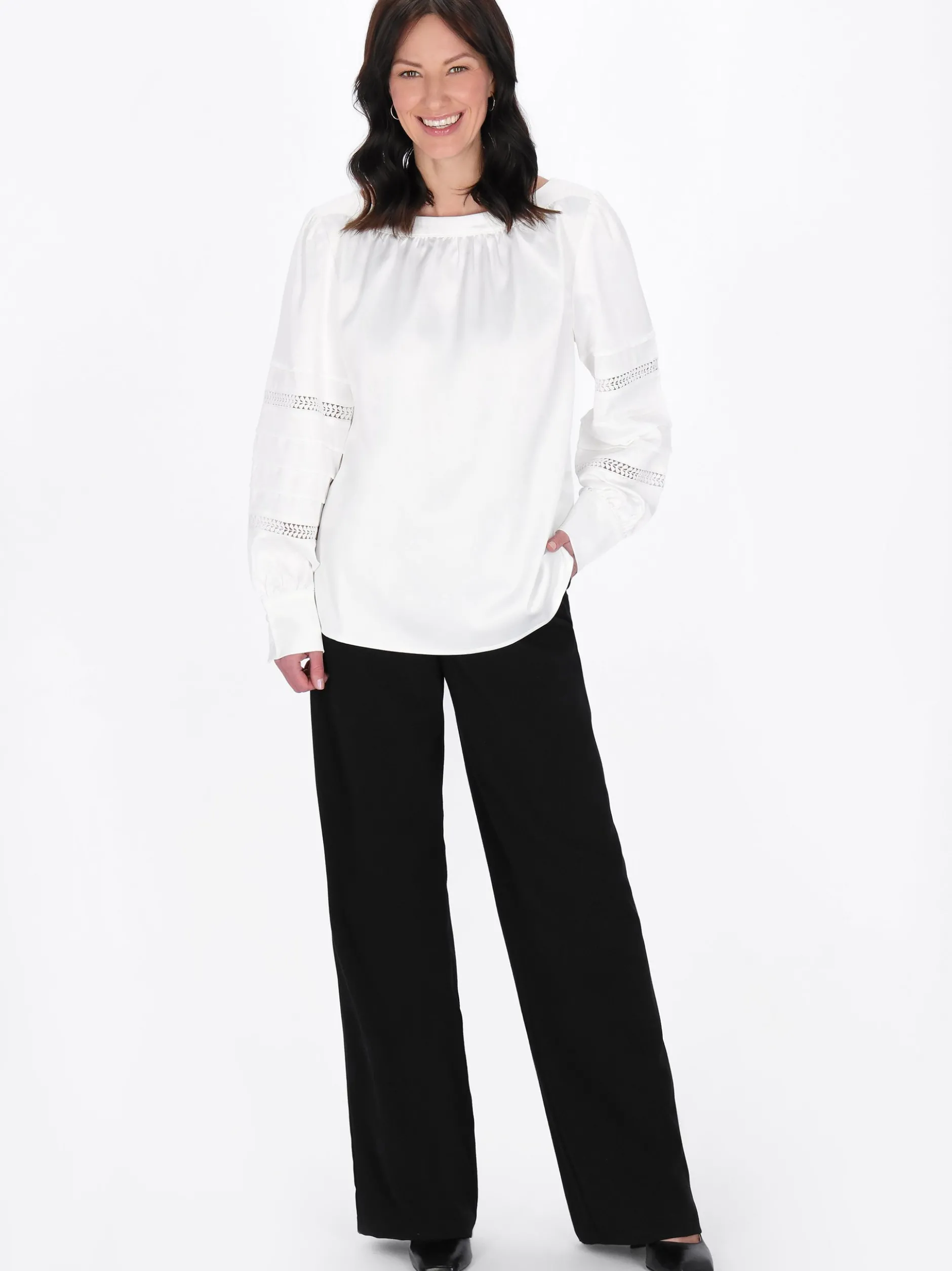 Usha Damen Bluse in weiß