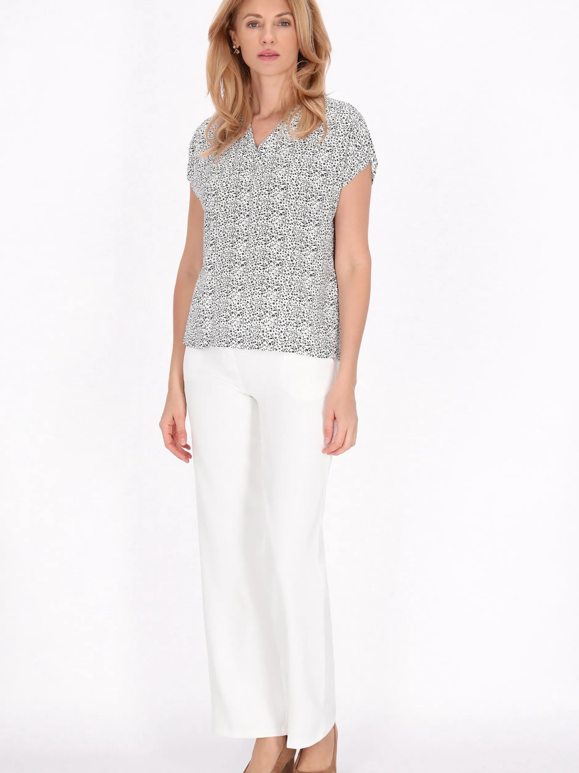 Usha Damen Bluse in weiß
