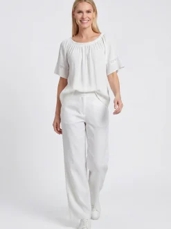 Usha Damen Bluse in weiß
