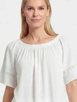 Usha Damen Bluse in weiß