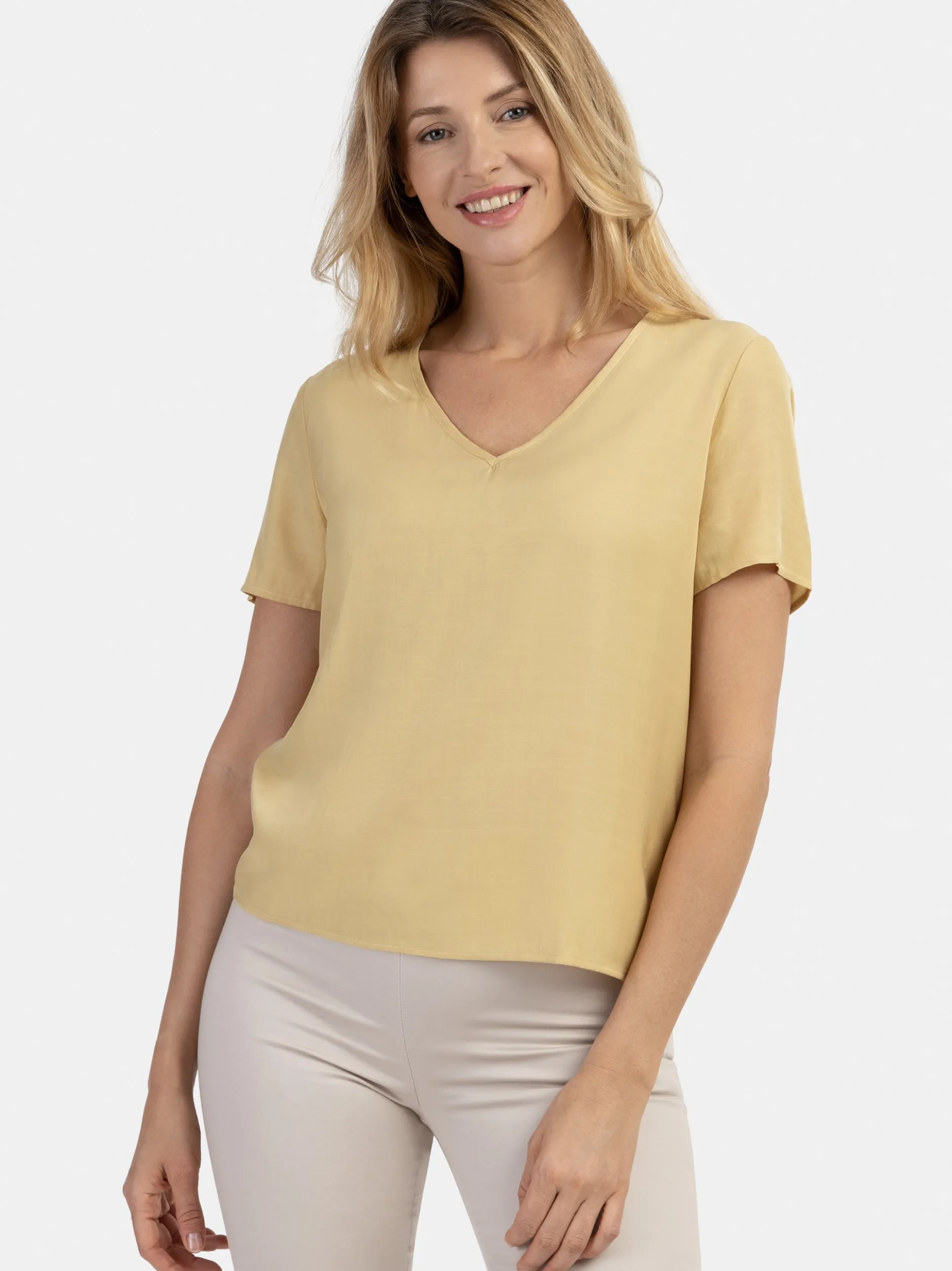 Usha Damen Blusenshirt in gelb
